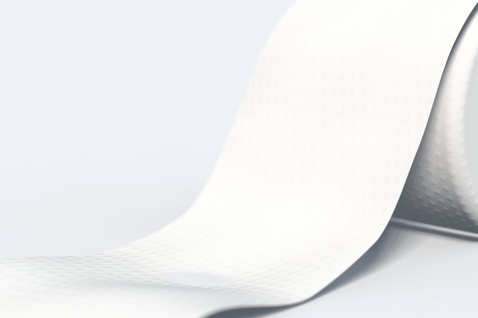 Close view of an embossed tissue sheet